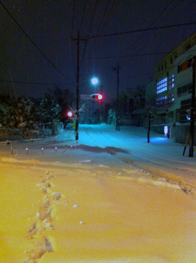 2月14日_雪道