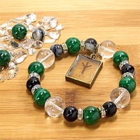 マラカイト×天眼石ブレスレット【ルーン・エオローブレスレット（The EOLH）】