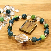 アパタイト×クリソプレーズブレスレット【ルーン・ティールブレスレット（The TIR）】