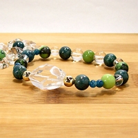アパタイト×クリソプレーズブレスレット【ルーン・ティールブレスレット（The TIR）】