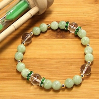 翡翠×クリスタルクォーツ　【 ５月ブレスレット（The May） 】