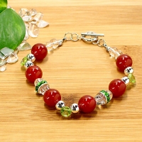 ペリドット×カーネリアン×クリスタルクォーツ 【 8月ブレスレット(The August) 】