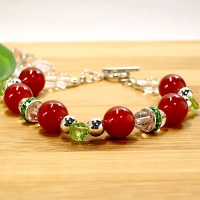 ペリドット×カーネリアン×クリスタルクォーツ 【 8月ブレスレット(The August) 】