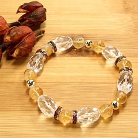 シトリン×クリスタルクォーツ 【 11月ブレスレット(The November) 】