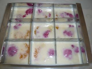 我が家の杏仁豆腐アイスクリーム　寒天容器