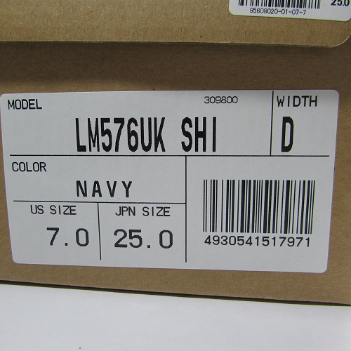 ニューバランス「LM 576 UK」ネイビー 生産国はイングランド