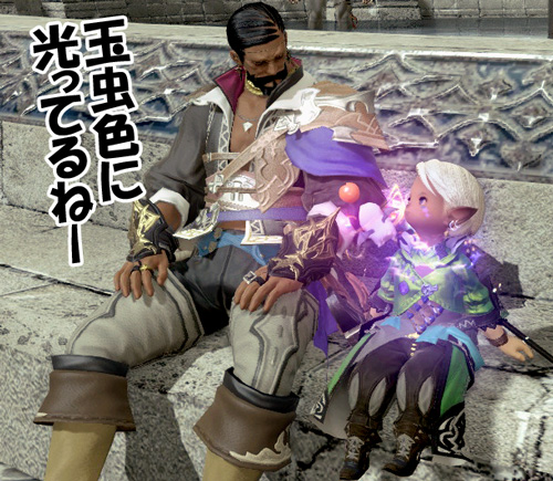 玉虫色に光ってるねー