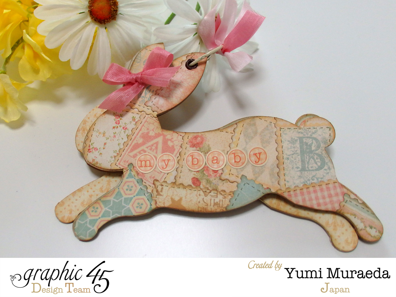 4G45 Baby 2 Bride Easter Bunny Wagon and Mini Album