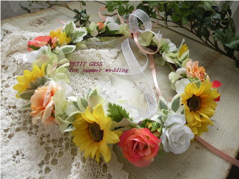 ひまわりの花冠