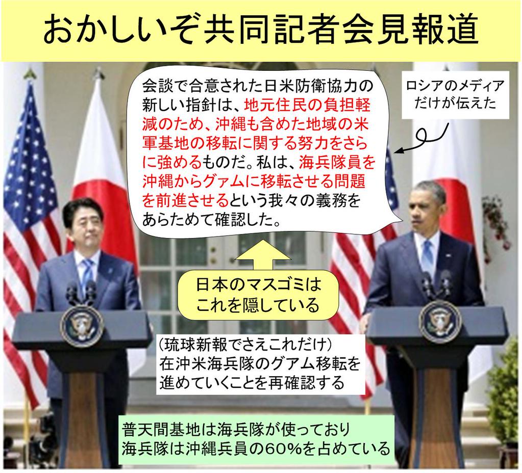 日米共同会見のびっくり