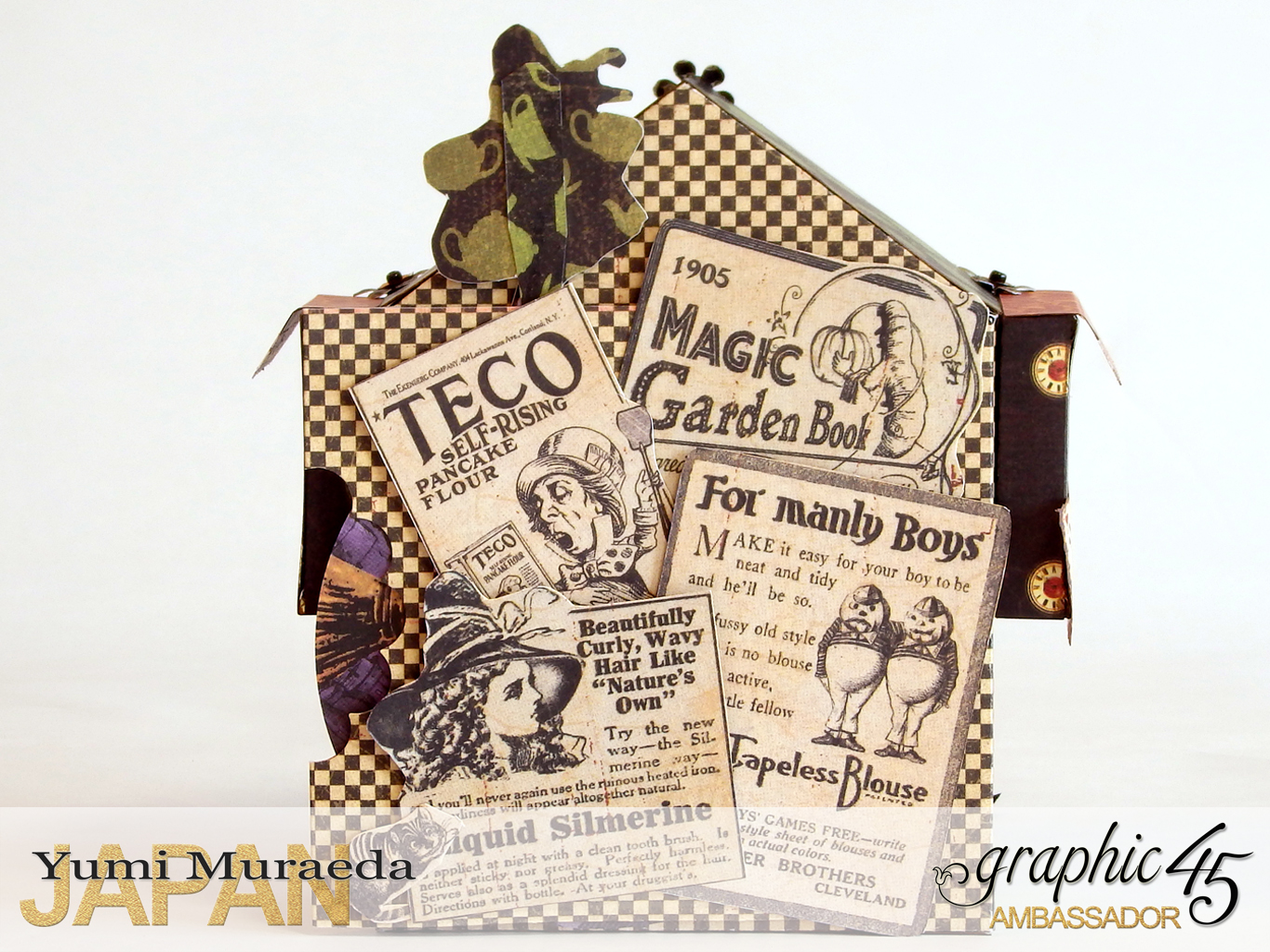 3 Alices Odd Tea HouseHalloween Wonderlandby Yumi MuraedaProduct by Graphic 45