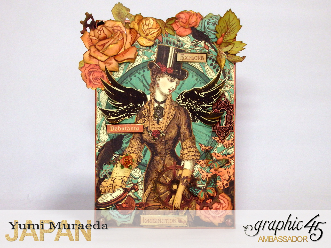 1Mrs Flies Accesoory Case, Steampunk Debutante, by Yumi Muraeda, Product by Graphic 45pg