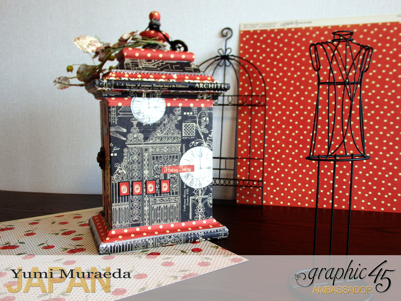 14Up Cycle Graphic45 DIY Craftpaper with Times Nouveau Secret Clock by Yumi Muraeada Product by Graphic 45 Photo