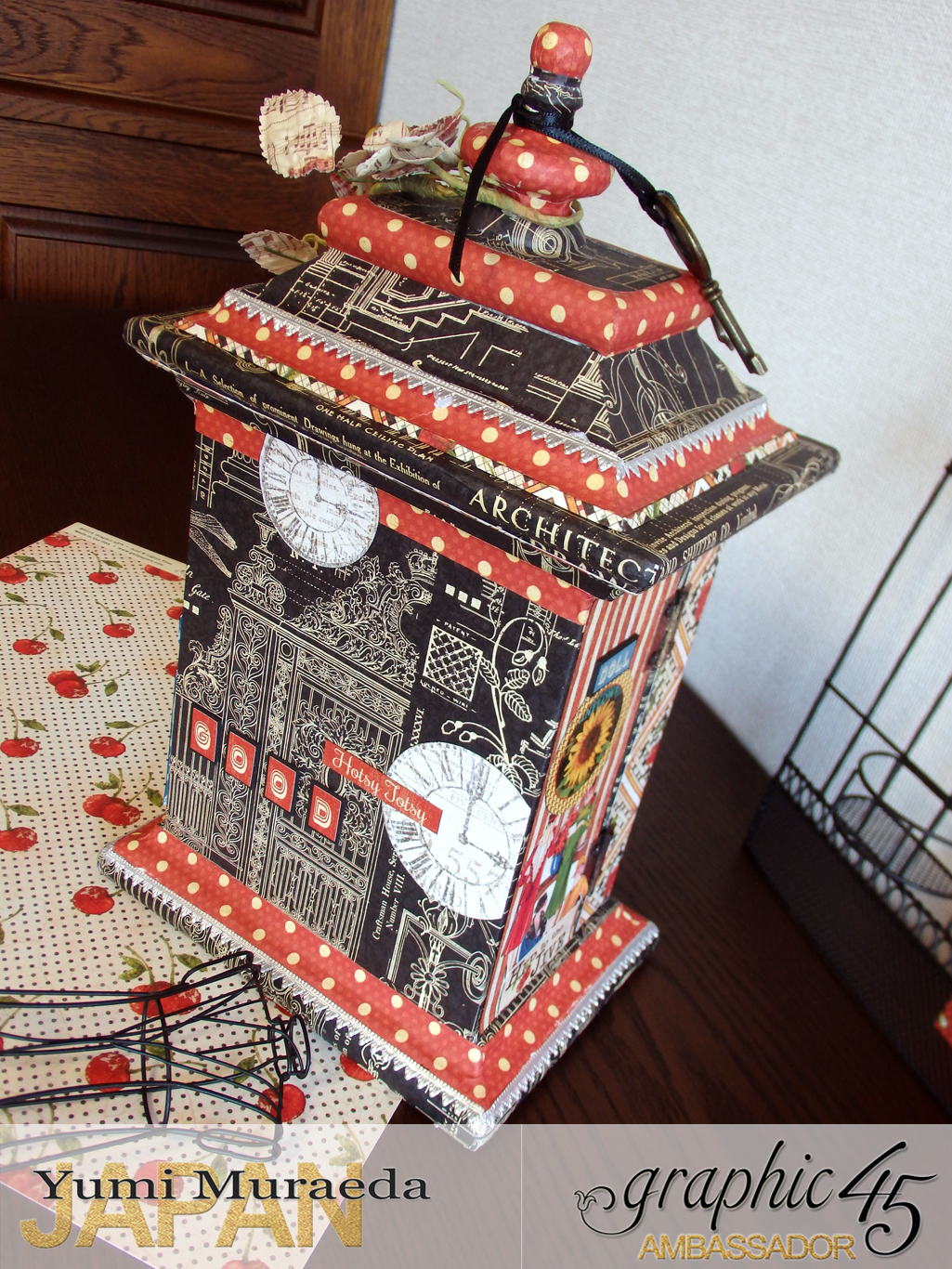 15Up Cycle Graphic45 DIY Craftpaper with Times Nouveau Secret Clock by Yumi Muraeada Product by Graphic 45 Photo