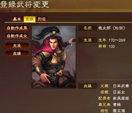 登録武将画面