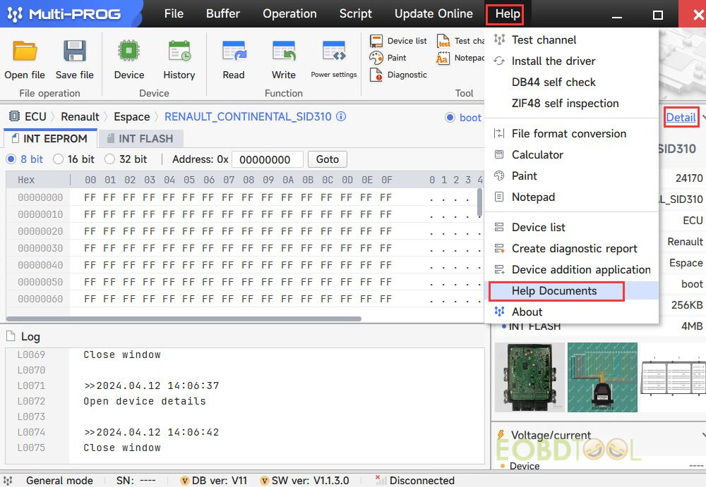 which tool to read continental sid310 4