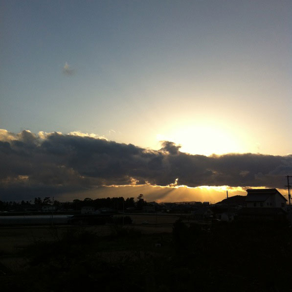 2日夕日