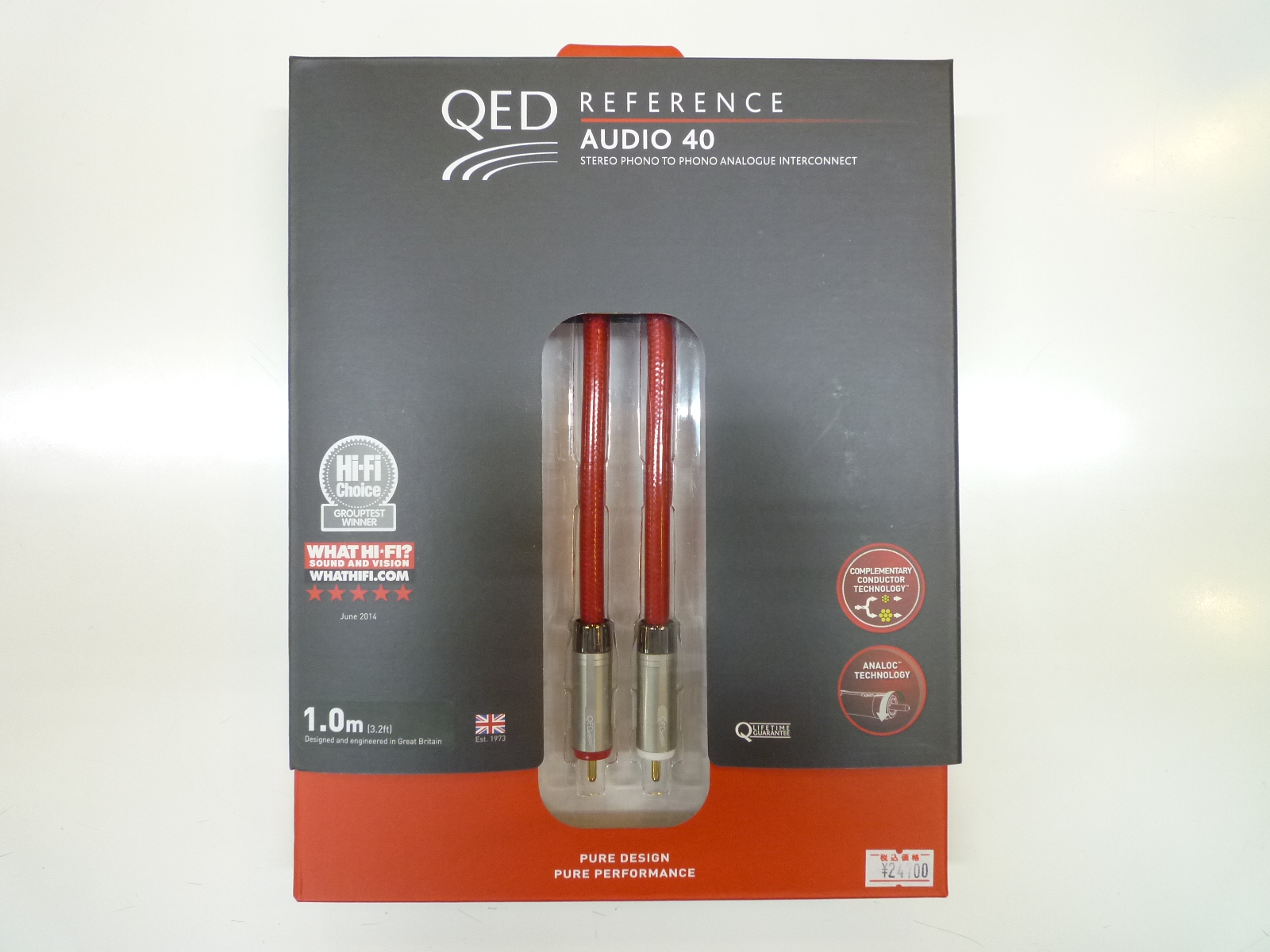QED REFERENCE AUDIO 面白い 40 ケーブル 1.0m 