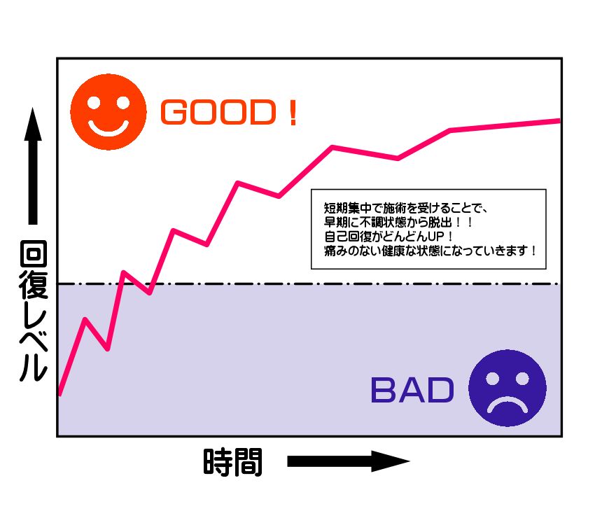 腰痛・膝痛来院ペース２