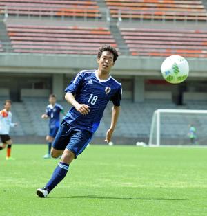 １得点でアピールしたＵ－２３日本代表候補のＭＦ野津田（撮影・前田和哉）
