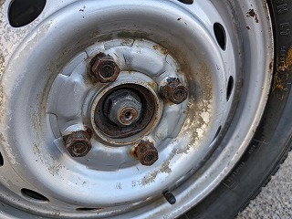 クリーニング前のホイール