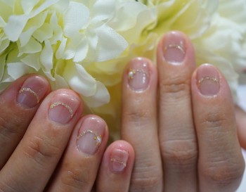 Cenbless　シルキーシフォンフレンチジェルネイル☆ジェルネイル定額コース4,500円