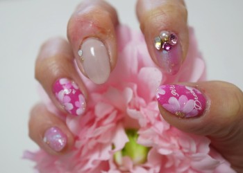 Cenbless 娘の卒業式＆入学式仕様のマイネイル☆奥行きフラワー