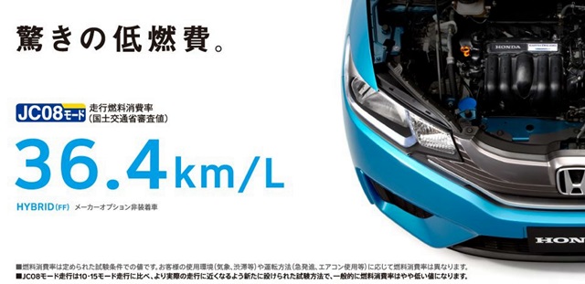 ホンダ フィット（出展 HONDA）
