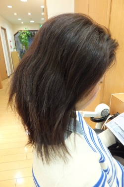 弱酸性ストレート ビフォーアフター 6 ミディアム 髪と体に優しい姫路の美容院 スタジオ ココ