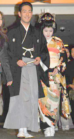 中村勘太郎と前田愛の結婚披露宴で、お色直しをした前田愛　（C）ORICON DD inc.　