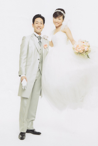 事前に撮影したウェディング写真　撮影 篠山紀信　