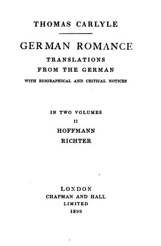 Thomas Carlyle's Works - Victorian Web