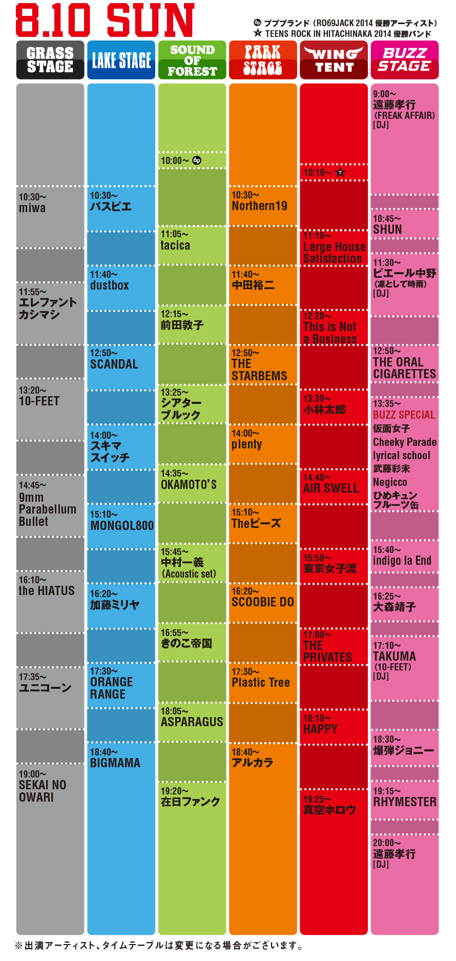 ゴールデンボンバー Rock In Japan Festival 14 出演日時 ゴールデンボンバー大好き