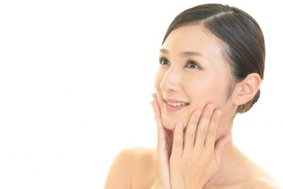 二重顎が解消された女性