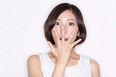 驚いた時の顔の表情