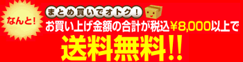 お買い上げ合計が8,000円以上で送料無料