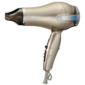 KOIZUMI BACKSTAGE 【朝の忙しい時間を短縮 新型風圧ファン搭載で風速アップ】マイナスイオンヘアドライヤー ゴールド KHD-1387/N