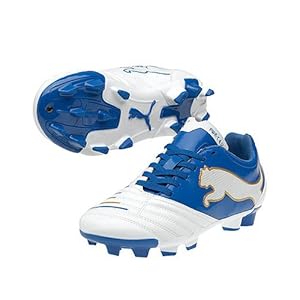 プーマ パワーキャット 4.12 ジュニア ホワイト×ロイヤル×ゴールド