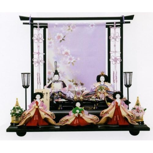 東山セット 雛人形 平飾り 5人飾り 25号×2段 ひな人形