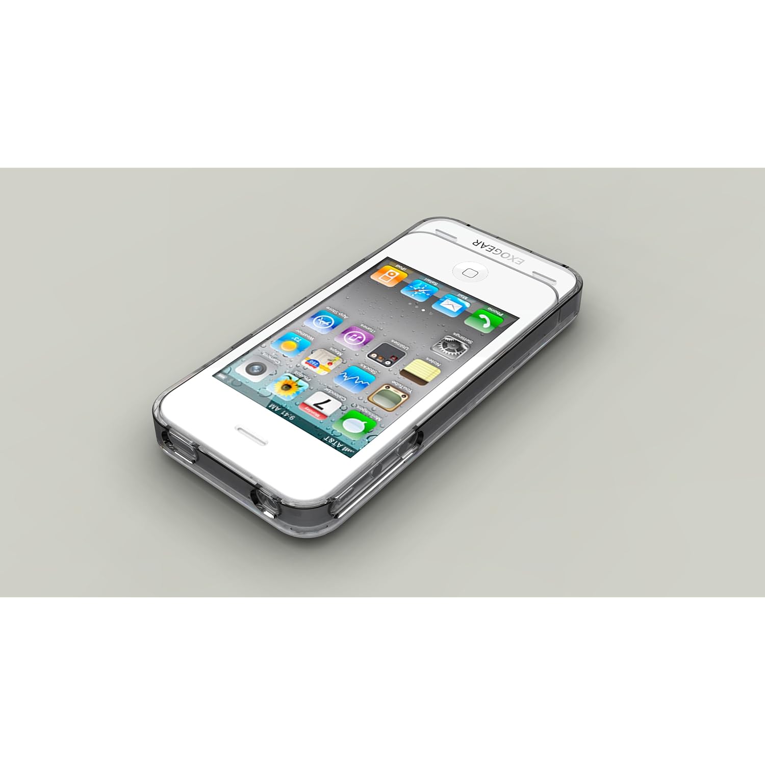 EXOGEAR iPhone4/4S対応 バッテリーケース exolife グロッシーホワイト 1700mAh E126