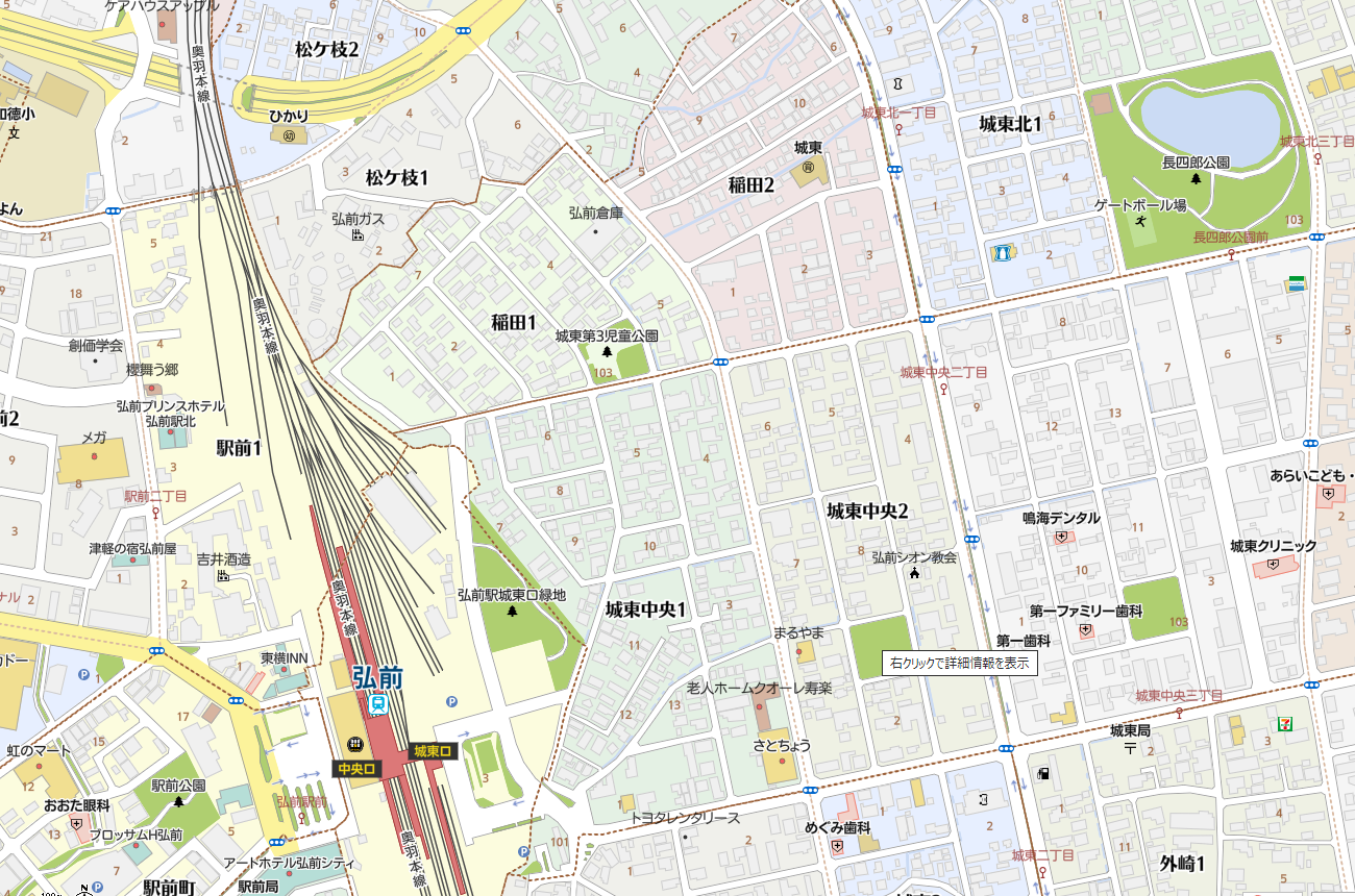 長四郎公園の地図