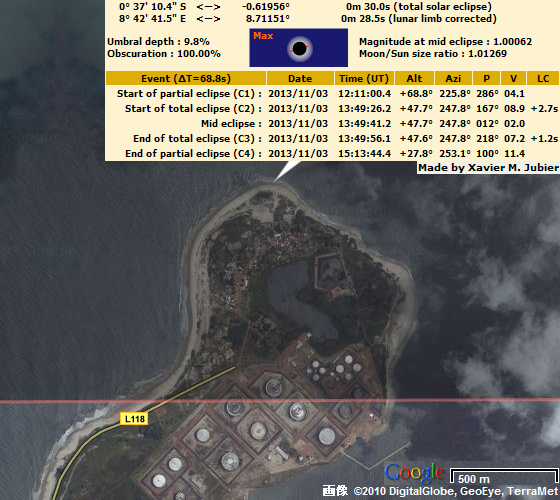 2013.11.3 ガボン・ロペス岬の皆既帯