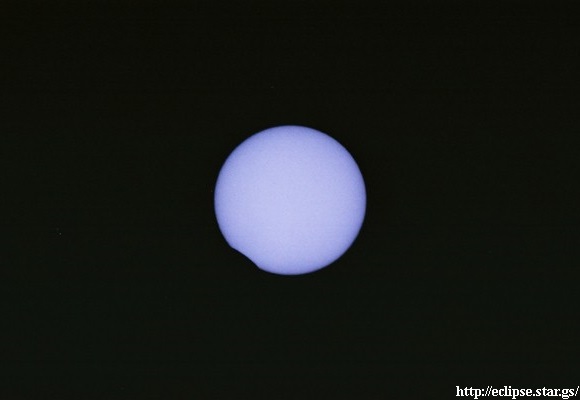第四接触５分前の太陽