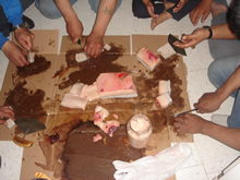 ウルゥを使いながらベルーガを食す