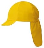 スクラムプラス（フラップ付き体操帽子　UV対策に・熱中症対策に たれ付き）イエロー フリーサイズ（57～60cm）/FOOT MARK(フットマーク)