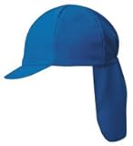 スクラムプラス（フラップ付き体操帽子　UV対策に・熱中症対策に たれ付き）ブルー フリーサイズ（57～60cm）/FOOT MARK(フットマーク)