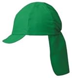 スクラムプラス(フラップ付き体操帽子 UV対策に・熱中症対策に たれ付き)グリーン フリーサイズ(57~60cm)/FOOT MARK(フットマーク)