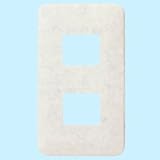 フルカラーモダン 標準プレート 2コ用 ミルキーホワイト WN6002W