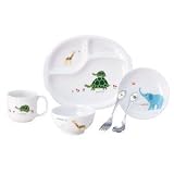 ニッコー 子供食器 アッコトト はじめてのごはんセット(ランチ皿、ライスボール、深皿、マグ) ...