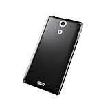 ELECOM Xperia A SO-04E用 シェルカバー スリム 極薄0.4㎜ ブラック 液晶保護フィルム付き PD-SO04EPVUBK